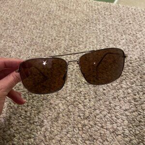 Suncloud Men's Gold Aviator Sunglasses with Hard Case One Size (Like New)